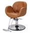 【SOLD OUT】　理容　美容室　新品　セット椅子　『ラウンドシェイプ』　(コンビブラウン/丸盤ベース)