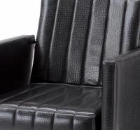 理容　美容室　新品　セット椅子　『FV-1931』　(クロコ風ブラック/フットポンプ式5本脚)