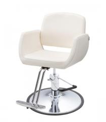 理容　美容室　新品　セット椅子　『FV-1962』　(ホワイト/フットポンプ式丸脚)