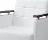【廃番】理容　美容室　新品　セット椅子　『FV-1926』　(ホワイト/フットポンプ式5本脚)