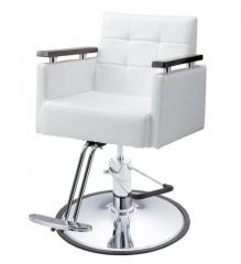 【廃番】理容　美容室　新品　セット椅子　『FV-1926』　(ホワイト/フットポンプ式丸脚)