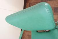 【SOLD OUT】　理容　美容器具　中古　オオヒロ製　セット椅子　『グラーフ』　5本脚ベース　(グリーン)