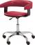 理容　美容室　店舗用品　『デスクチェア～ソフトレザー』　(レッド)