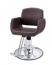 【廃盤】　理容　美容室　新品　セット椅子　『FV-1962』　(ブラウン/EMポンプ式丸脚)