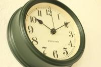 【SOLD OUT】　理容　美容室　時計　『見やすいシンプル掛け時計』　(グリーン)