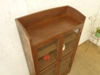 【SOLD OUT】　理容　美容室　店舗家具　『波ガラスの木製キャビネット』