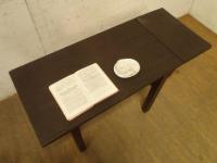 【SOLD OUT】　理容　美容室　店舗家具　『貴重なバタフライ式の古い木製』