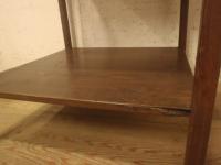 【SOLD OUT】　理容　美容室　店舗家具　『渋い味わいのレトロで古い大きな木製陳列棚』